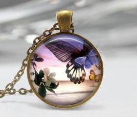 1 inch Round Pendant Tray - Beautiful Butterfly 02