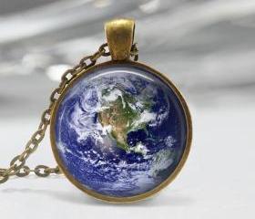 Earth Necklace Solar System Pendant